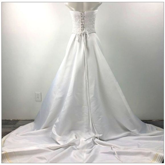 💕💖LACE Bodice Two Piece Wedding Dress Size - Picture 4 of 8